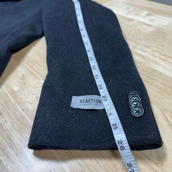 Kenneth Cole Reaction NWT Men's Raburn Wool Blend Top Coat Size 40R Charcoal - Picture 11 of 11